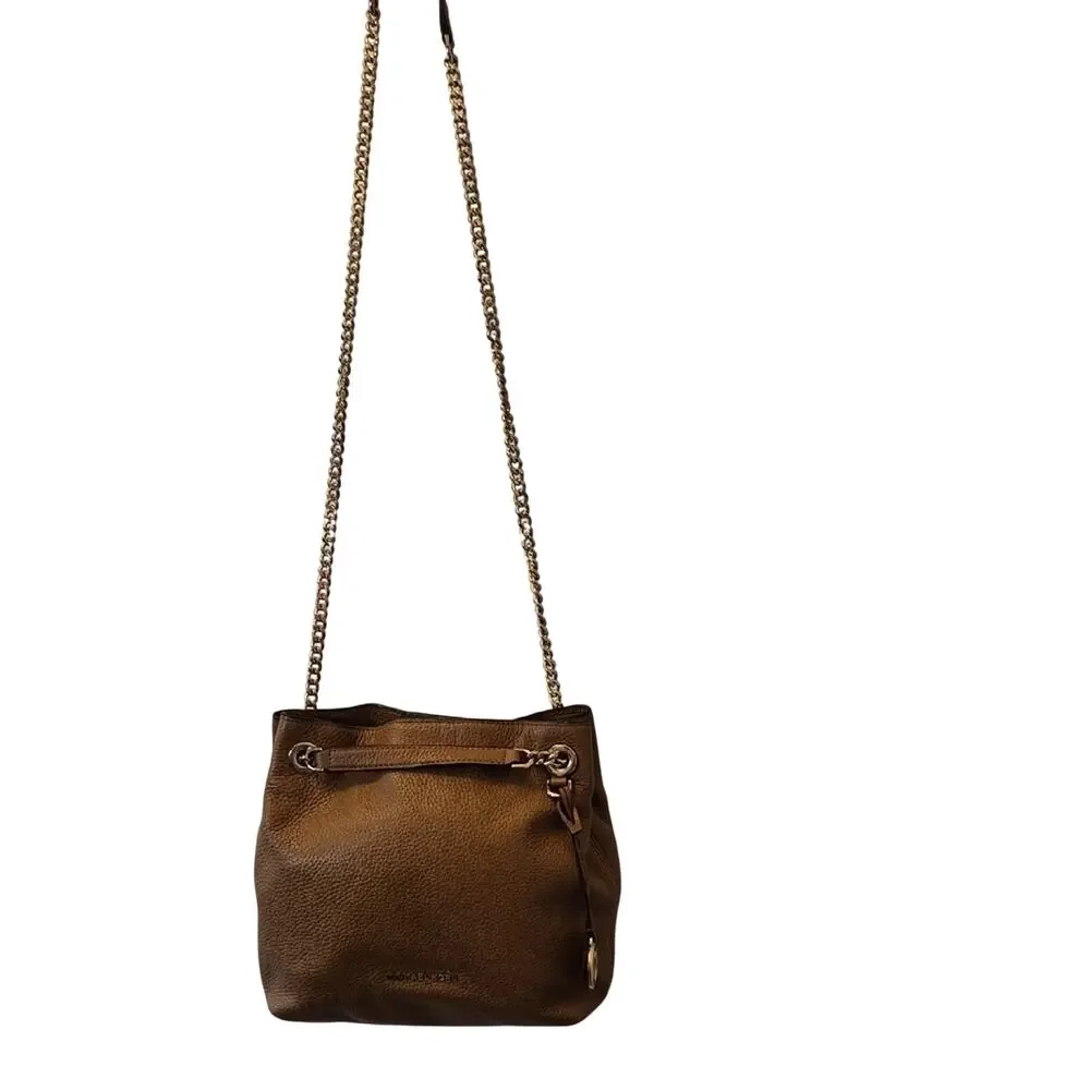 Michael Kors Camel Pebbled Leather Chain-Handle Tote EUC